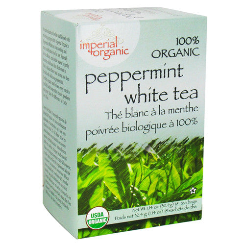 Uncle Lees Imperial Organic Tea Peppermint White Tea Bags, 18 Ea